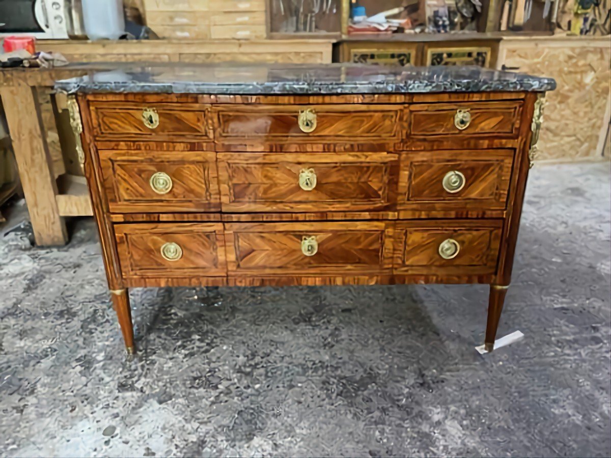 JF.Lapie  (1720-1797) , Commode époque Louis XVI -photo-5