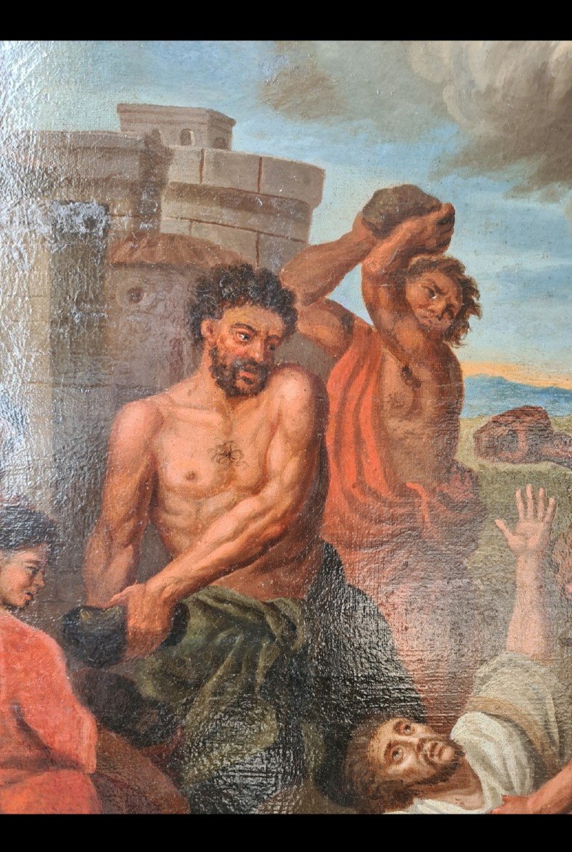 d'Après Charles Le Brun (1619-1690) ,la lapidation de St Etienne-photo-1