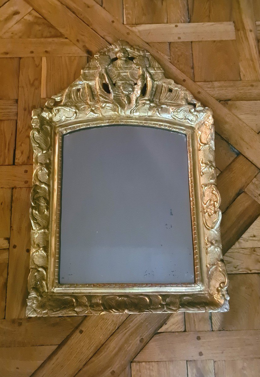 Miroir En Bois Doré époque Louis XV