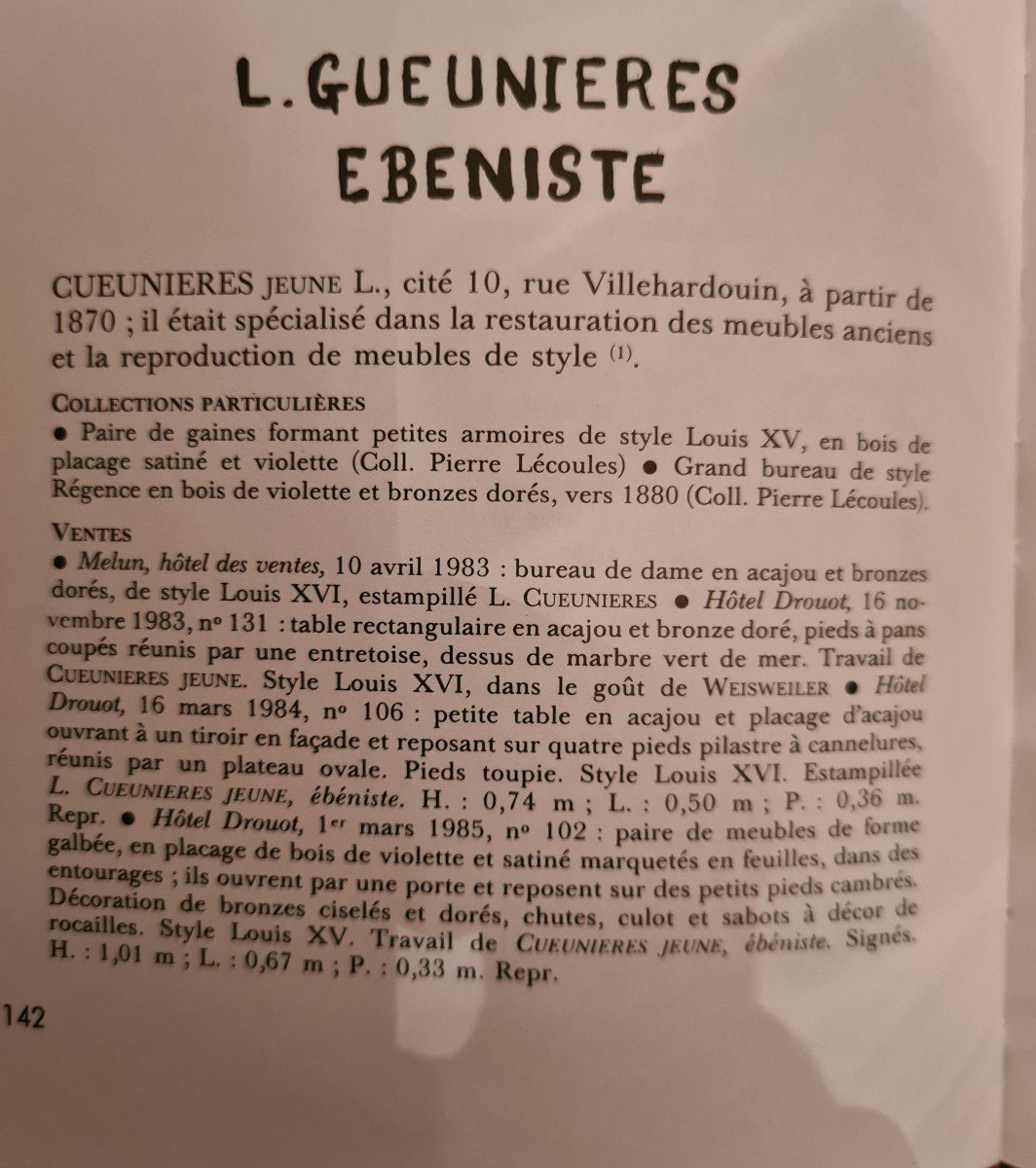 Ecritoire De Voyage En Acajou Et ébène Estampillé L.Gueunières , Style Empire , Vers 1870. -photo-2