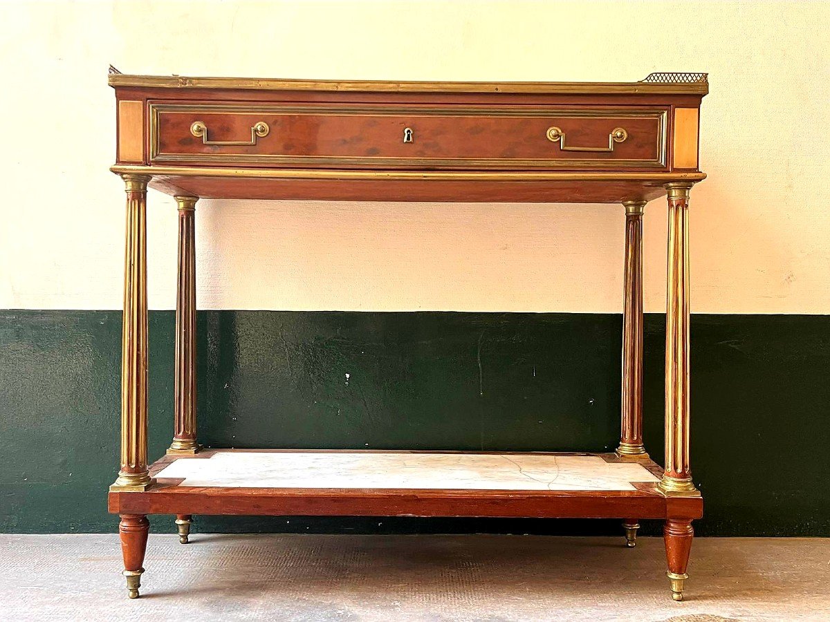 Console Ou Desserte  En Acajou, Fin époque Louis XVI