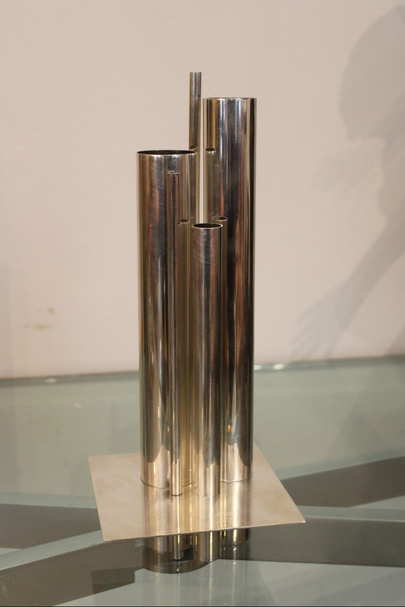 Organ Vase By Jacques Sitoleux For Christofle, Circa 1950-photo-3