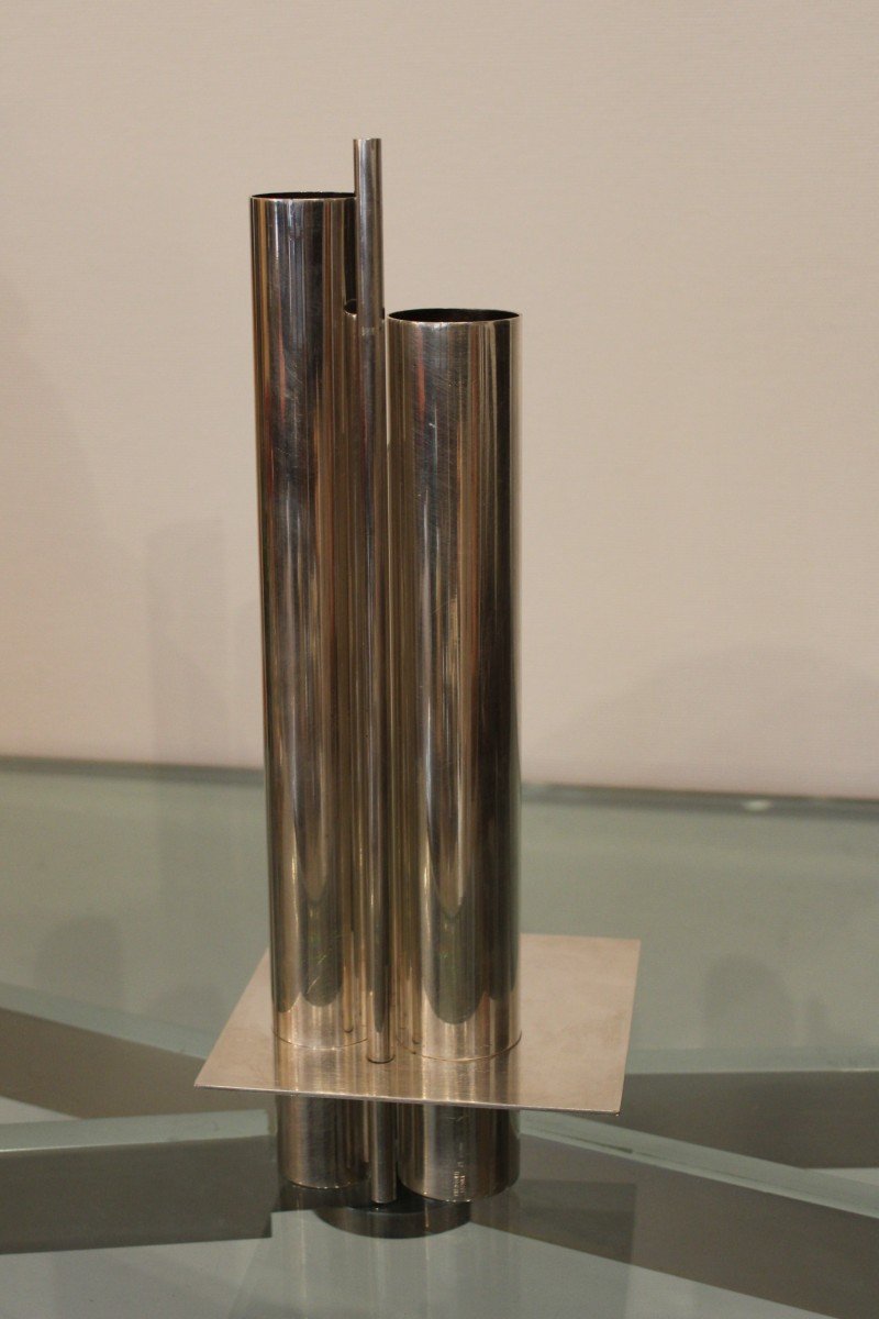 Organ Vase By Jacques Sitoleux For Christofle, Circa 1950-photo-4