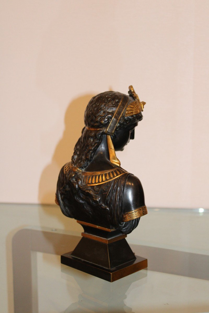 Bronze Of Cleopatra By Eutrope Bouret, 19th Century-photo-1