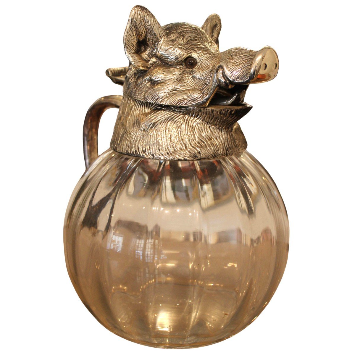 Wild Boar Pitcher, Valenti, Circa 1960