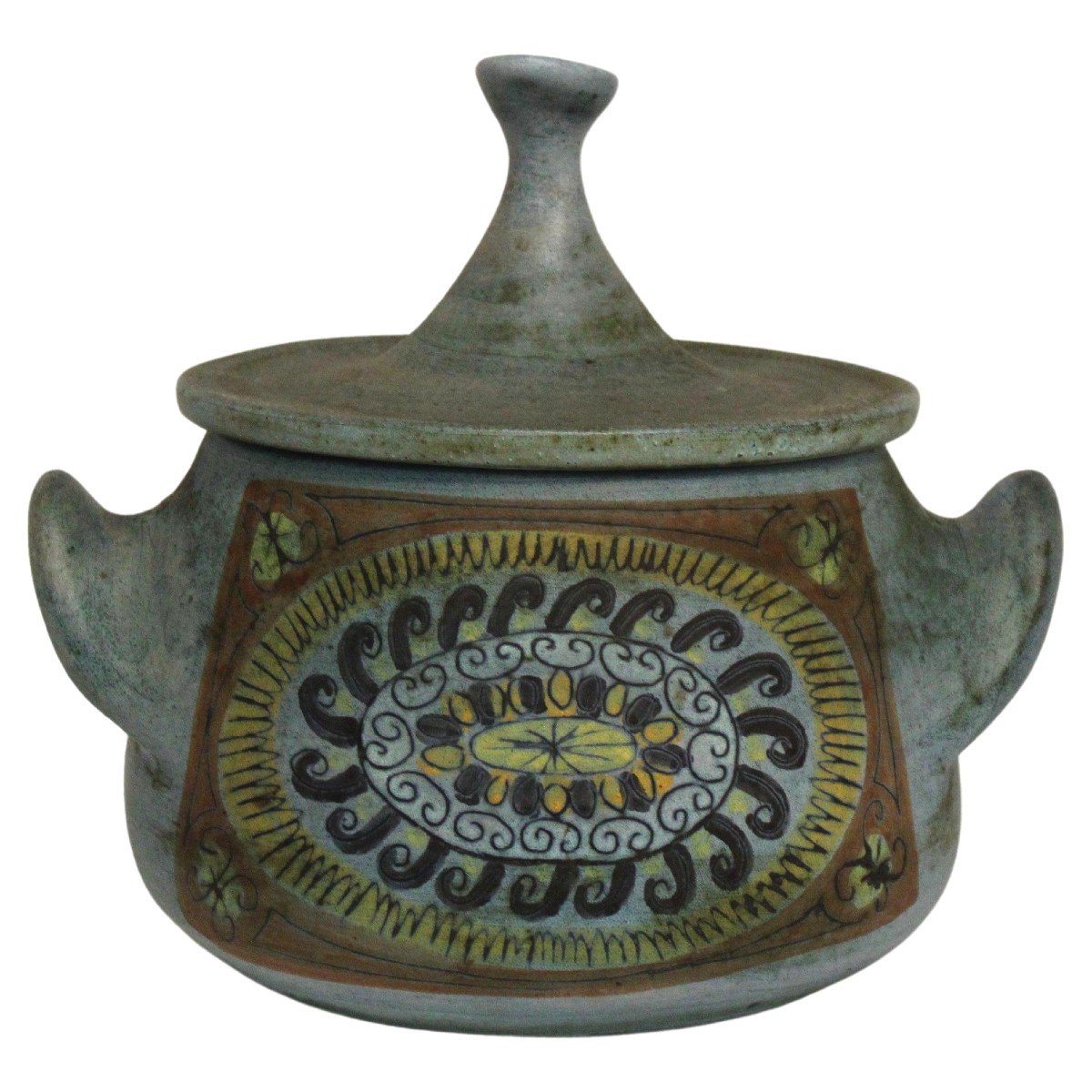 Large Covered Pot By Jean De Lespinasse, Circa 1950