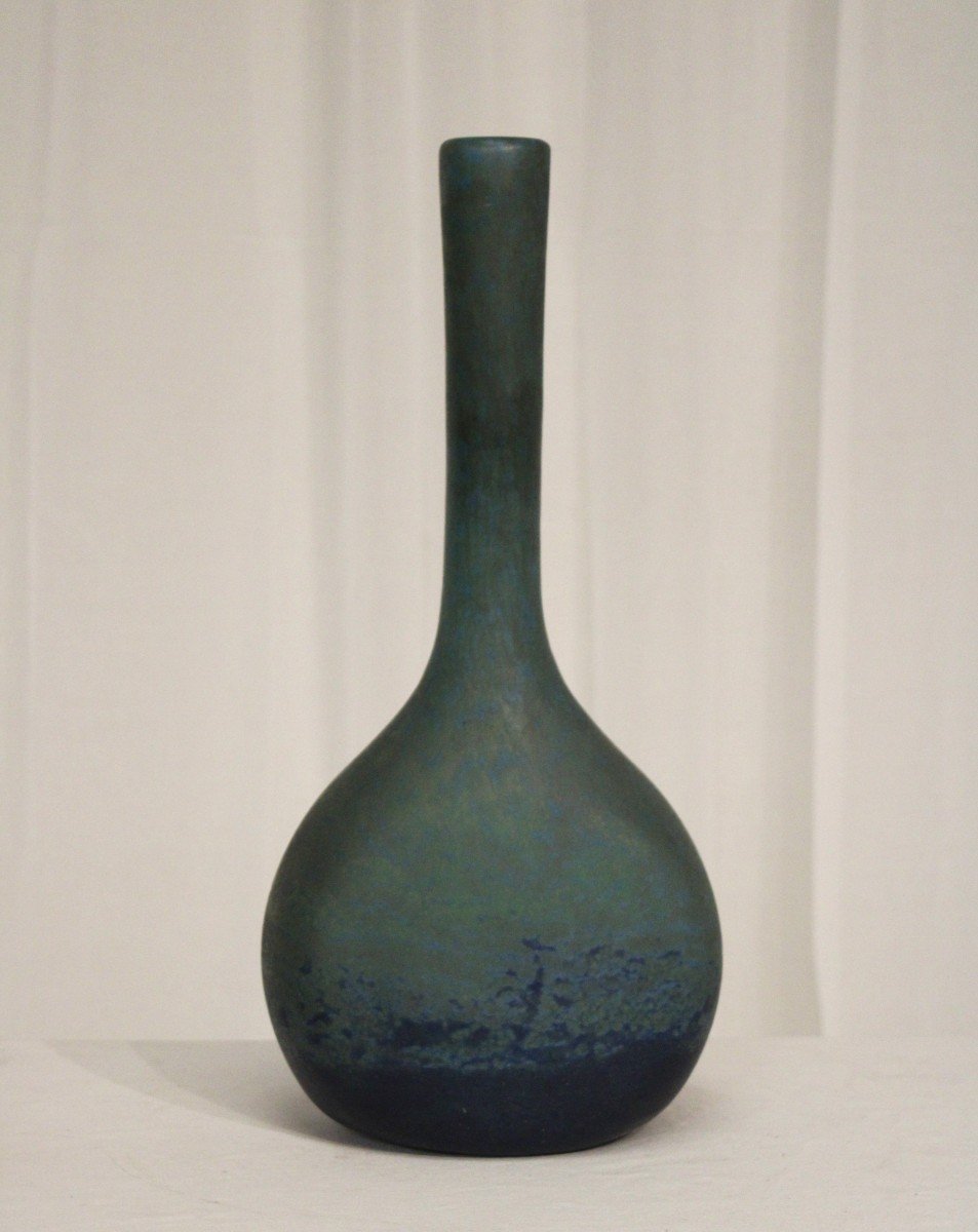 Large Bottle Vase, Daum Nancy, 20th Century-photo-4