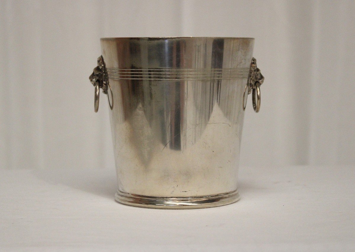 Silver-plated Metal White Wine Bucket, E.p.n.s, 20th Century-photo-2