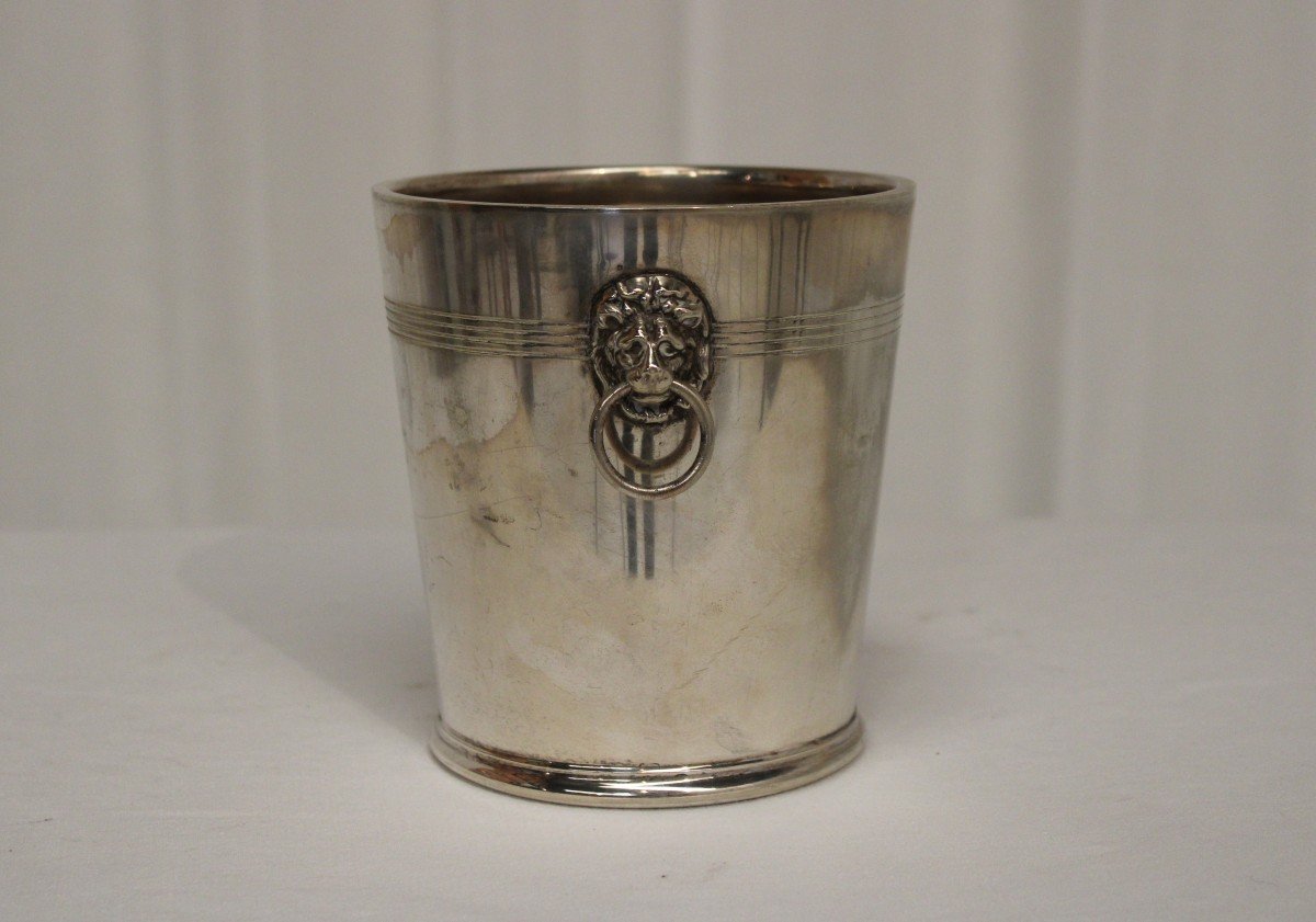 Silver-plated Metal White Wine Bucket, E.p.n.s, 20th Century-photo-2