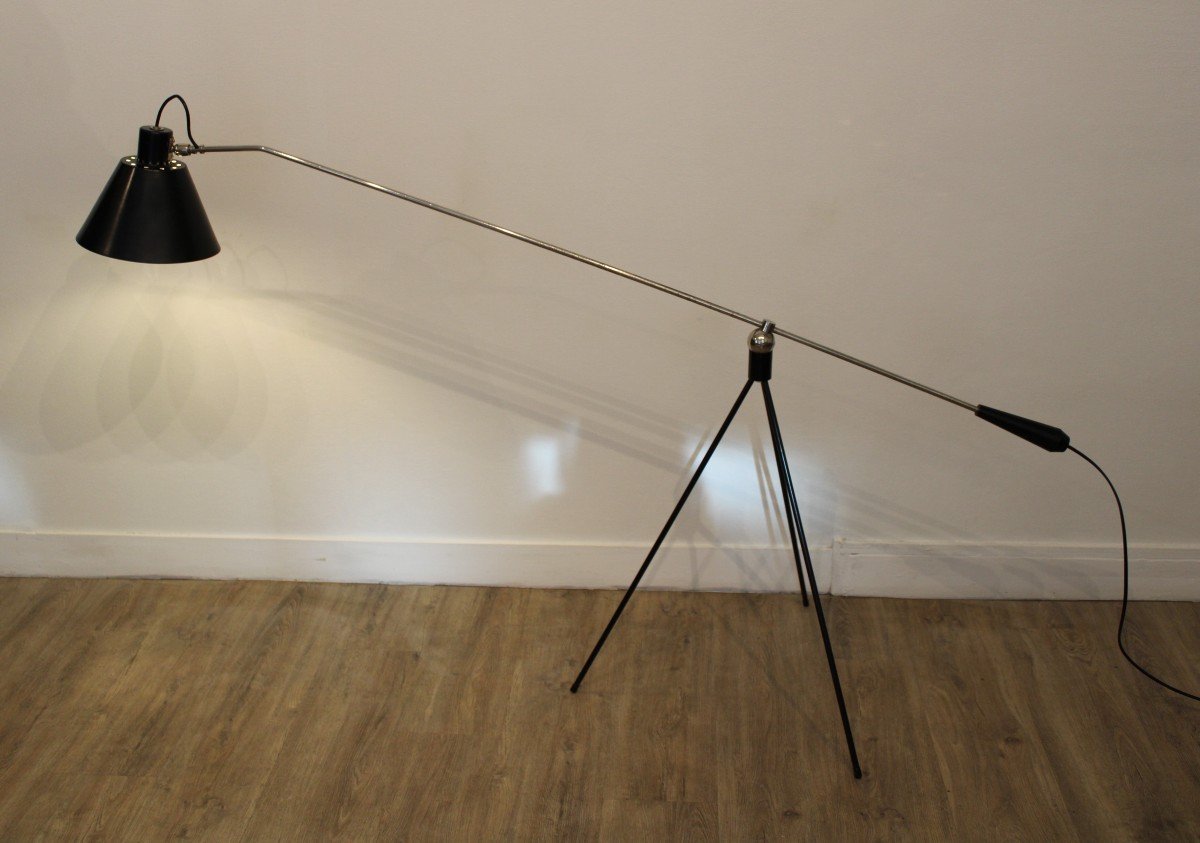 Lampadaire "Magneto" Par H. Fillekes Pour Artifort, Pays-bas, Années 50-photo-1