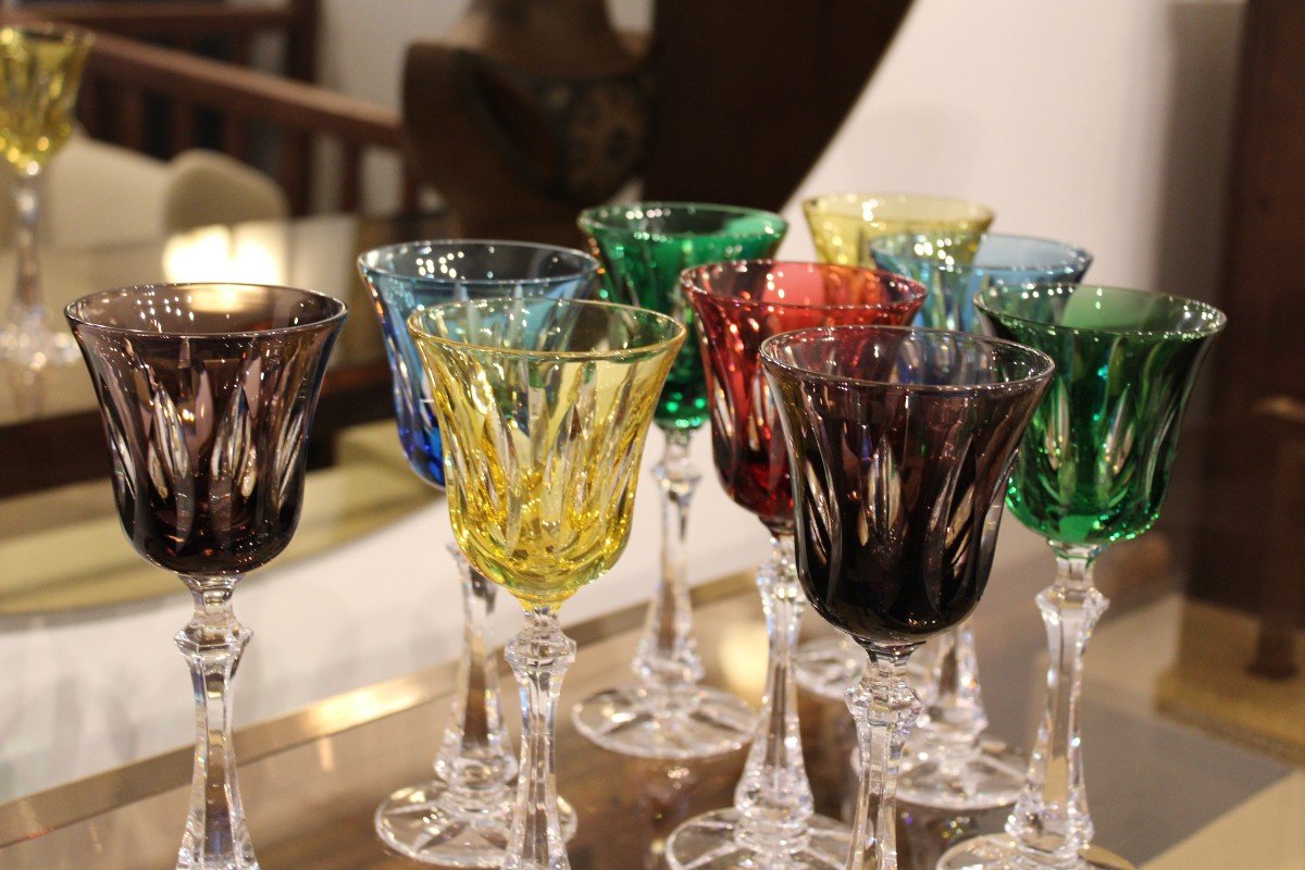 Ensemble de 9 verres, Cristalleries de Sèvres, France XXème-photo-3