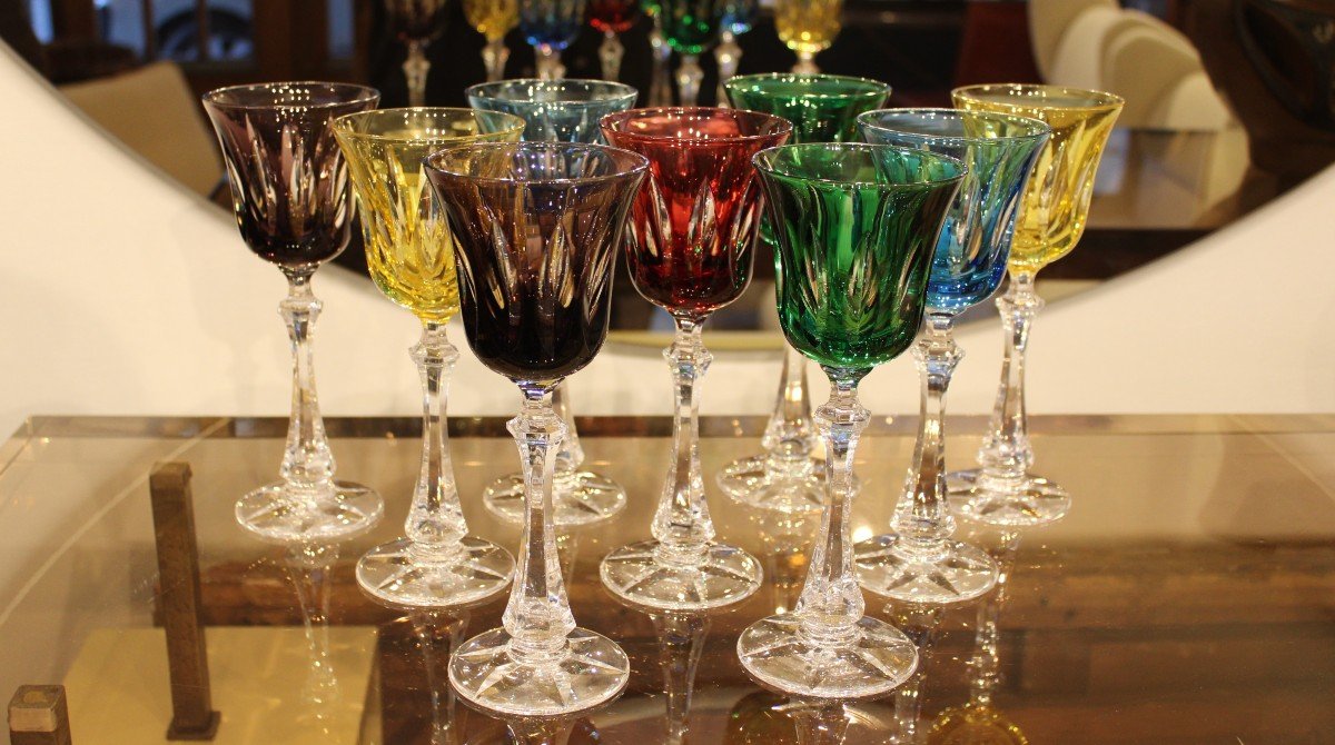 Set Of 9 Cristal Glasses By Cristalleries De Sèvres-photo-4