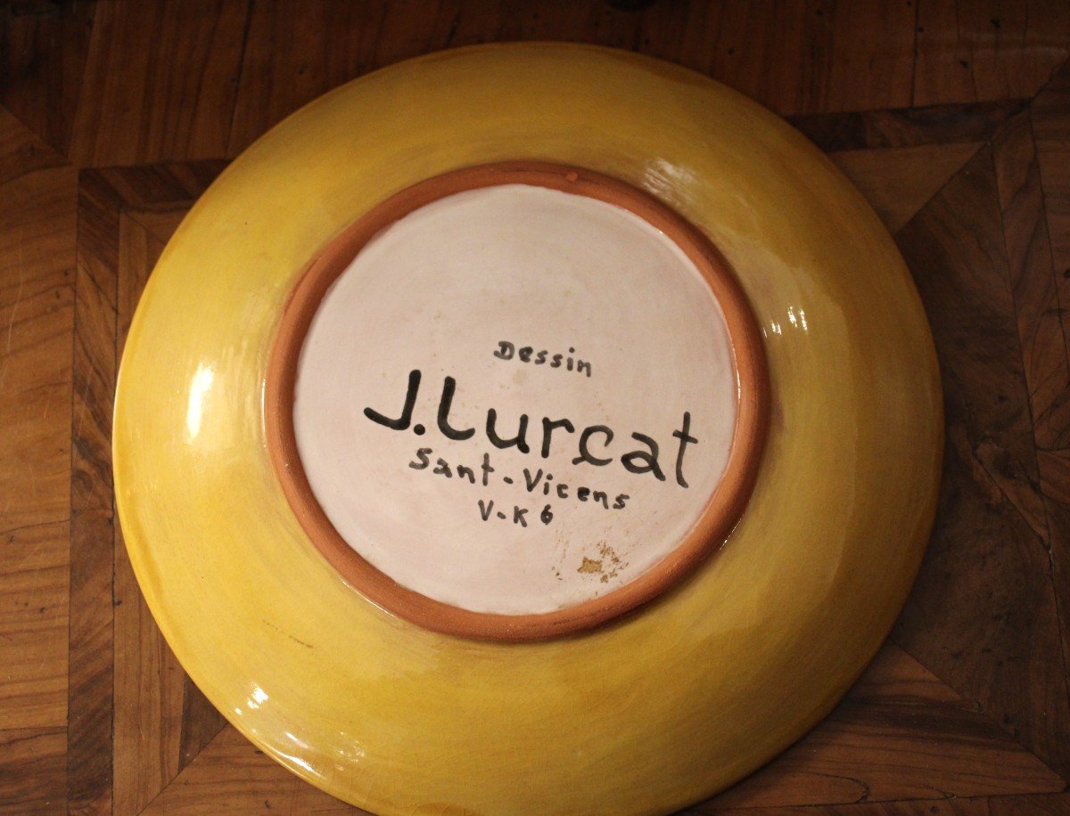 Faience Plate By Jean Lurçat, Circa 1940-photo-4