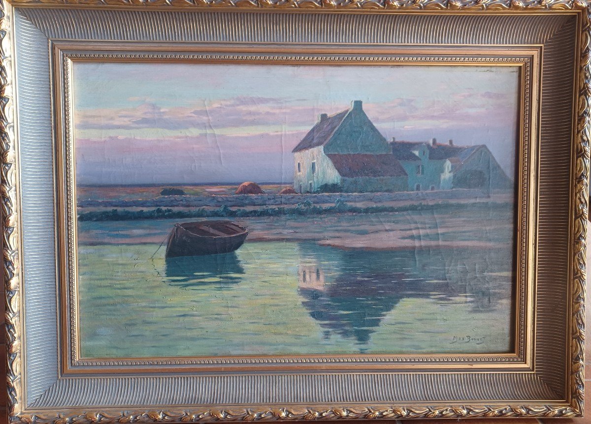 Max Bouvet, Landscape Of Guérande Oil On Canvas