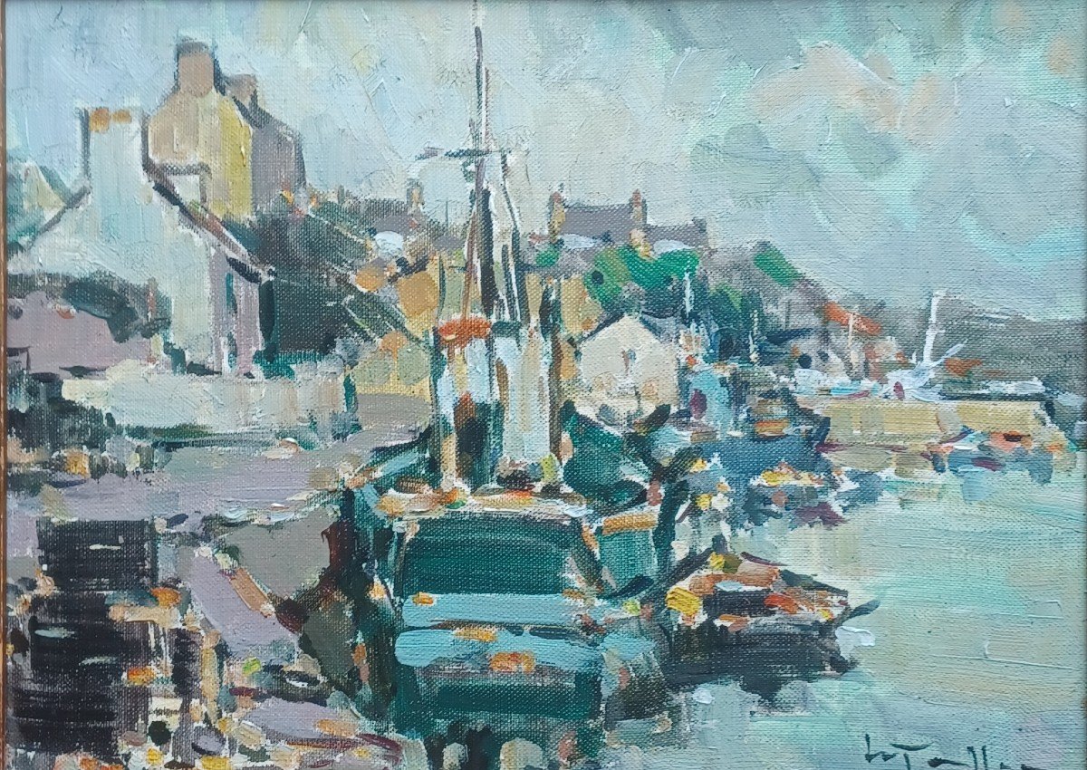 Jean Louis Le Toullec, Bateaux à Quai, Bretagne-photo-2