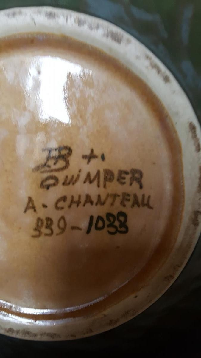 Ceramique Odetta, Alphonse Chanteau, Hb, Quimper, Bretagne-photo-3