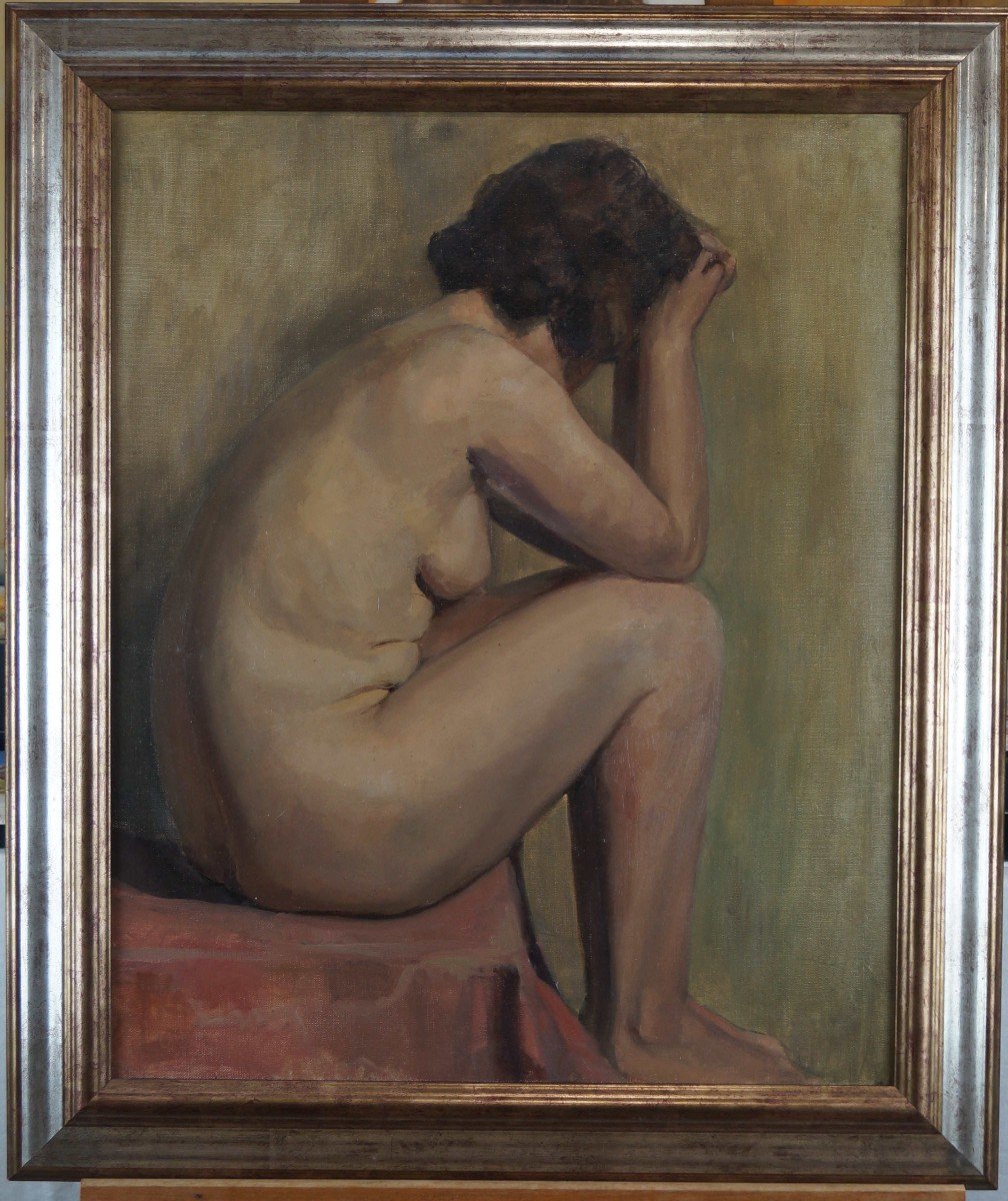 French And Contemporary School Of The 20th Century “female Nude” By Anonymous.-photo-2