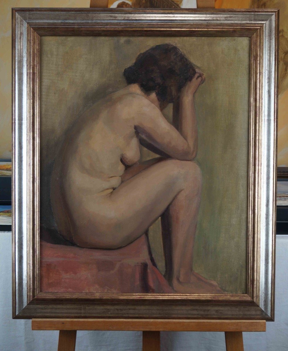 French And Contemporary School Of The 20th Century “female Nude” By Anonymous.-photo-3