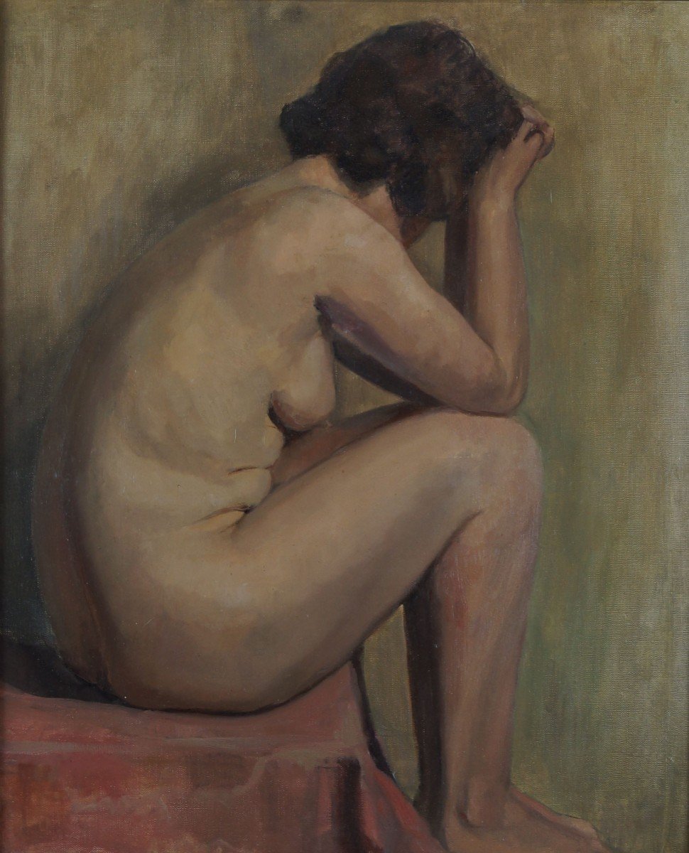 French And Contemporary School Of The 20th Century “female Nude” By Anonymous.