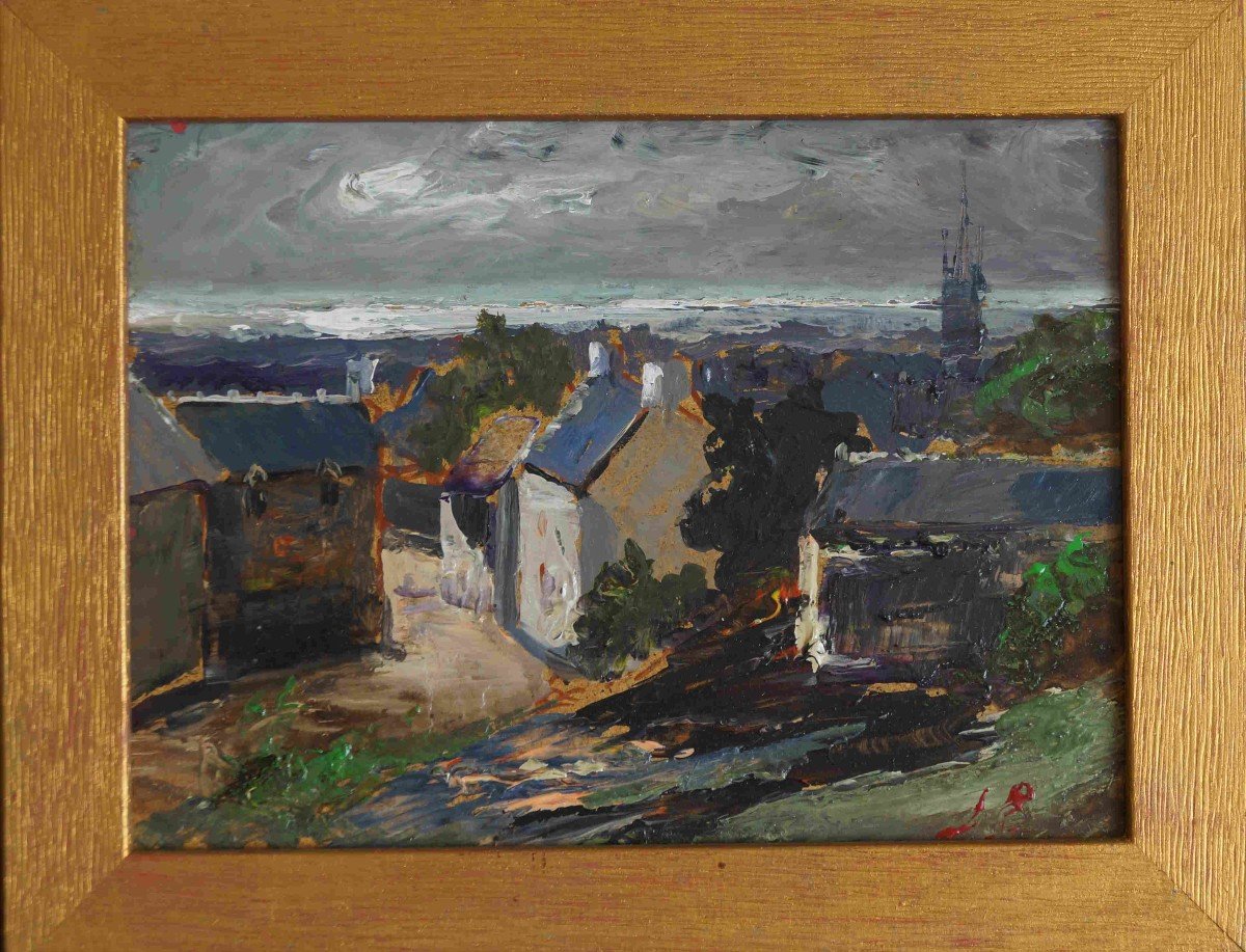 French School Of The 20th Century “landscape, View Of Brittany” By Axel Harmant Dit Arges-photo-2