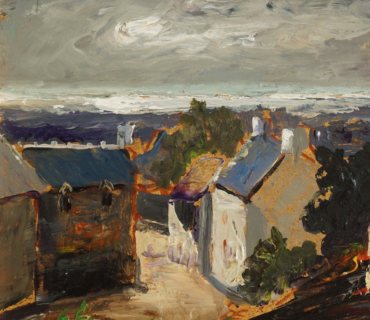 French School Of The 20th Century “landscape, View Of Brittany” By Axel Harmant Dit Arges-photo-4