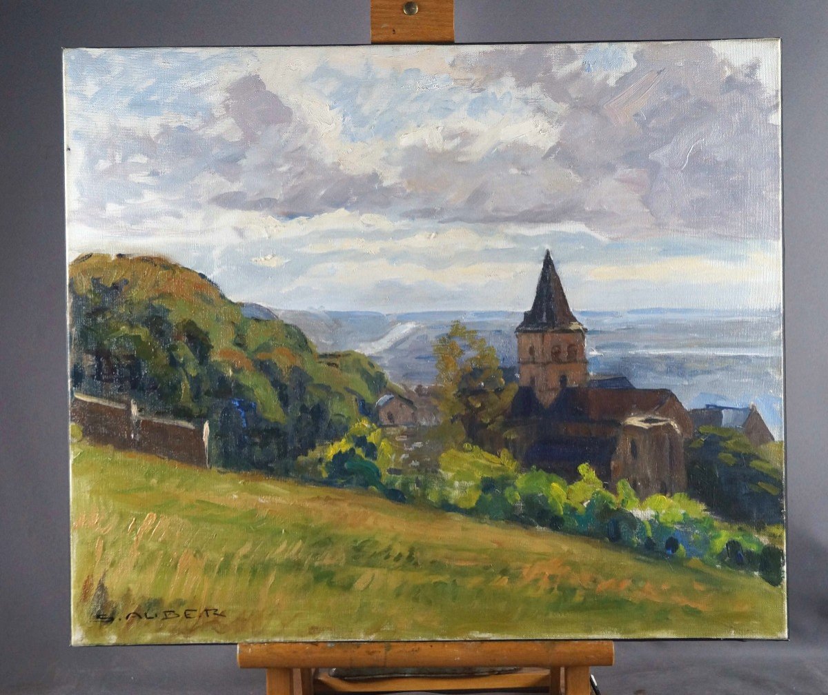 Ecole Française et Normande du XXème « Abbaye de Graville » Simone AUBER.-photo-2