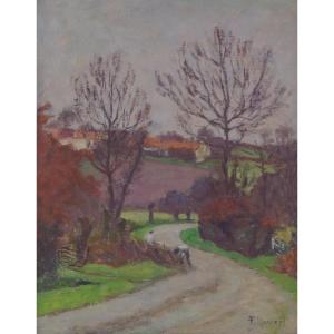 Ecole de Rouen et Postimpressionniste du XXème « Route en Vendée » Par Paul MASCART (1878-1948)