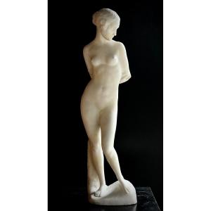 Ernst Seger (neurode/breslau 1865 - 1939 Berlin)  Sculpture  En Albâtre, Circa 1925  68 Cm