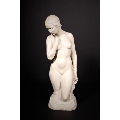 Rosenthal, Rudolph Kaesbach, Sculpture, Porcelain, Naked Woman, Circa 1935,41 Cm