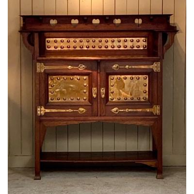 Art & Craft Sideboard , Attributed To William Cowie For Shapland  & Petter, England. Circa 1905 