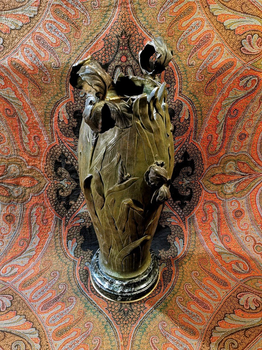 Grand vase en bronze - sculpture art nouveau - France début XX ème - 1900-photo-5