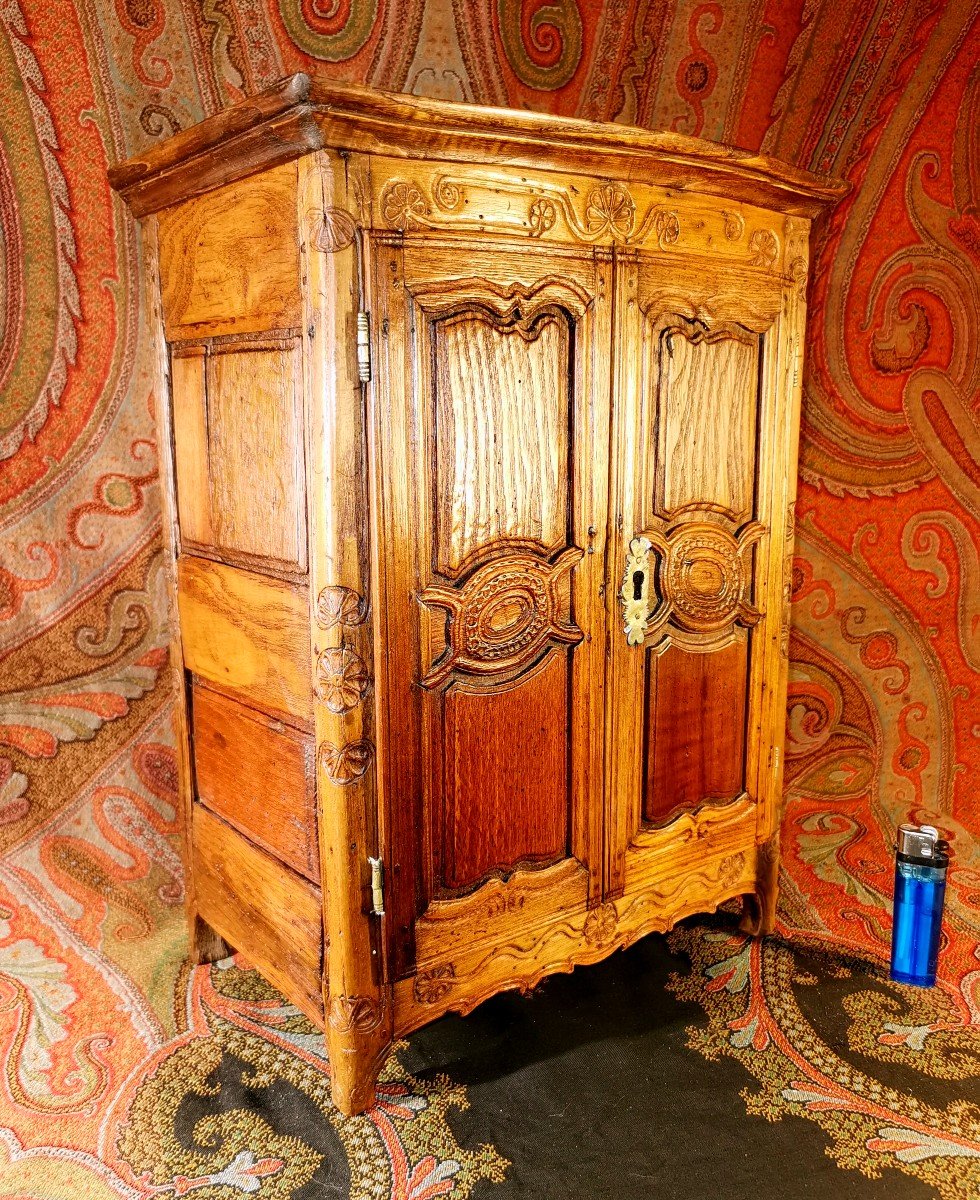 Armoire XVIIIème De Maîtrise ( Objet Populaire Région Lozère )-photo-3