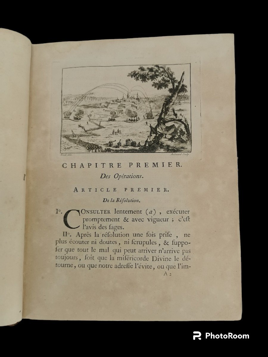 Livres de collection Ancien Commentaires sur les Mémoires de Montecuculi  4 Vol-1764-photo-4