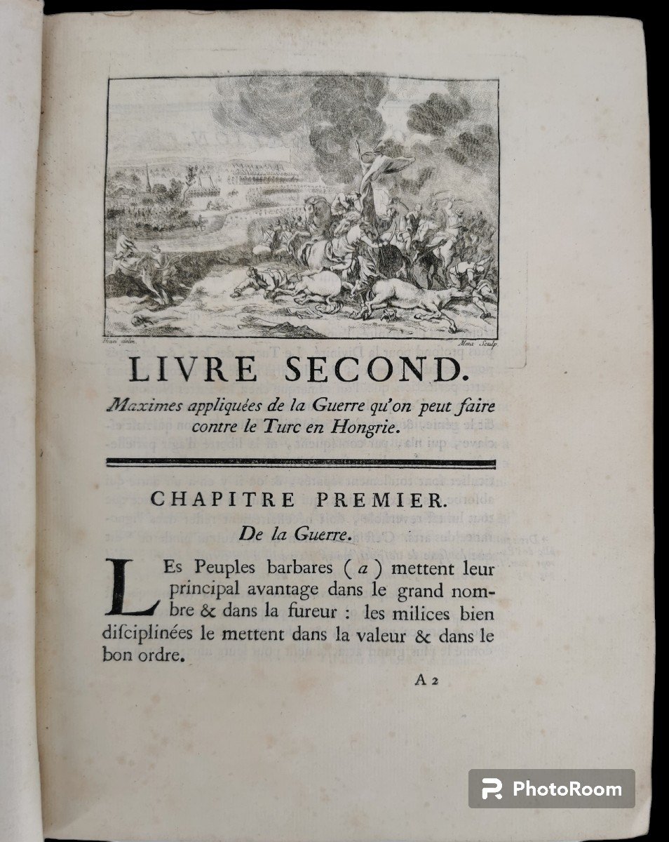 Livres de collection Ancien Commentaires sur les Mémoires de Montecuculi  4 Vol-1764-photo-4