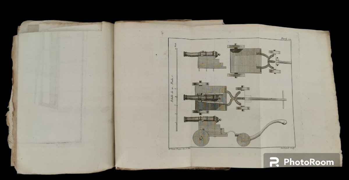 Livres de collection Ancien Commentaires sur les Mémoires de Montecuculi  4 Vol-1764-photo-7