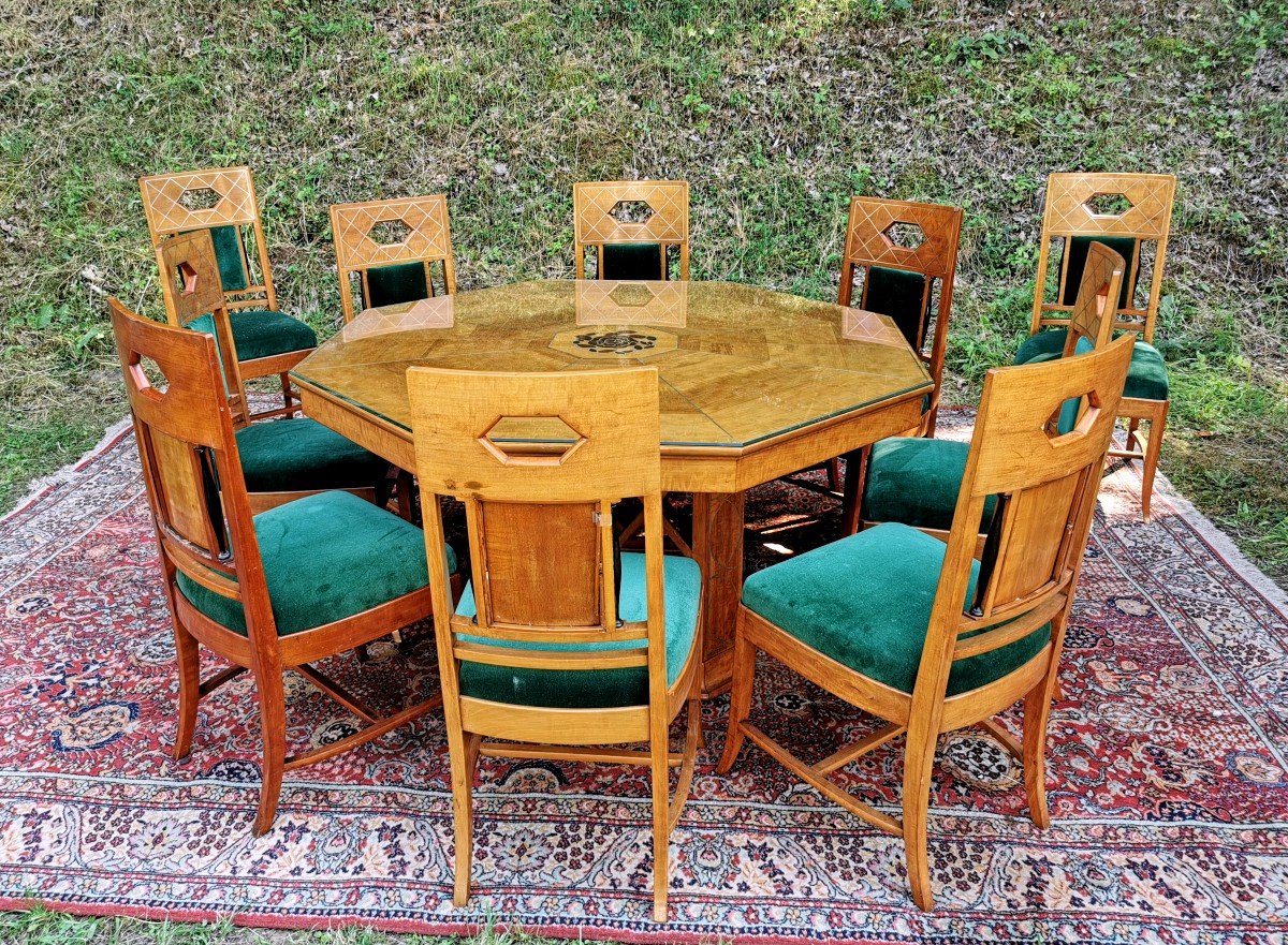 Dining Room Furniture - Table - Sideboard - Chairs - Art-deco Style Furniture - 1930-photo-3