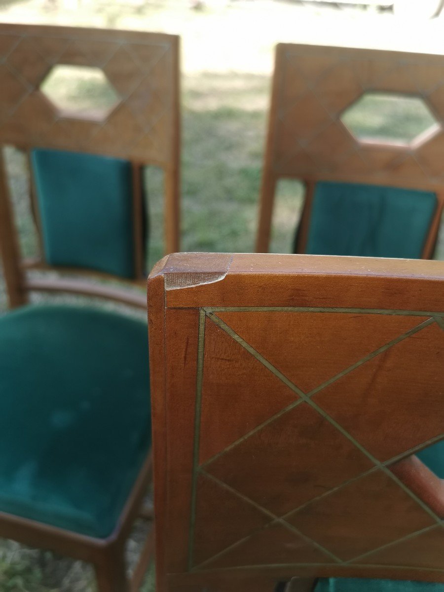 Mobilier de Salle à Manger - Table - bahut - chaises -  meuble de style Art-déco - 1930-photo-8