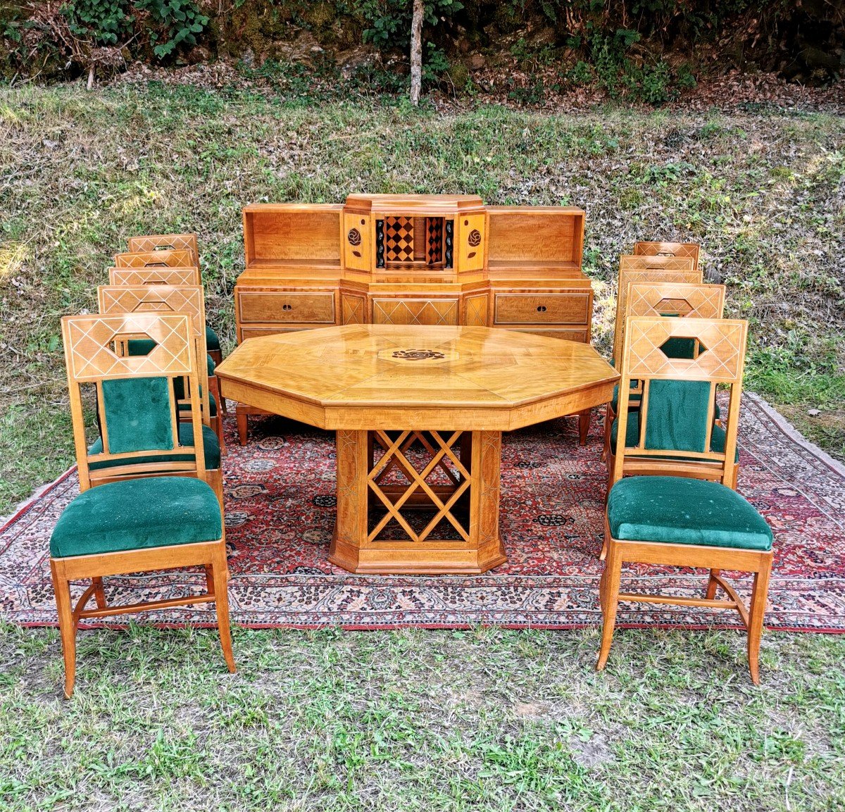 Dining Room Furniture - Table - Sideboard - Chairs - Art-deco Style Furniture - 1930