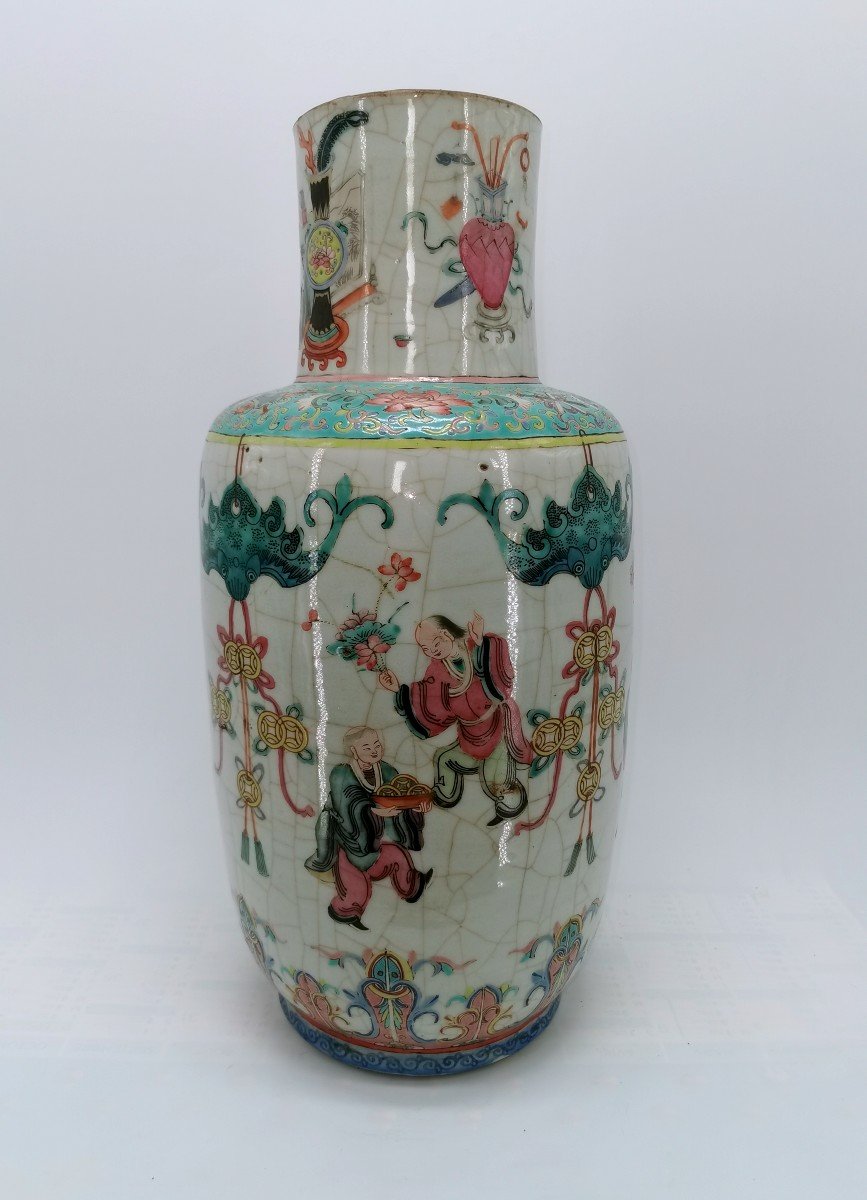 Ceramic Vase - Famille Rose Porcelain - China 19th Century-photo-3