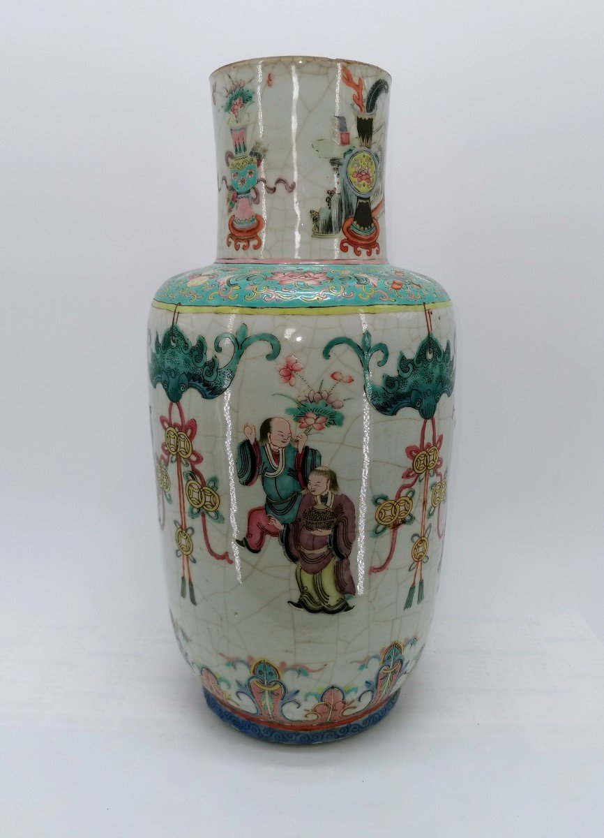 Ceramic Vase - Famille Rose Porcelain - China 19th Century-photo-4