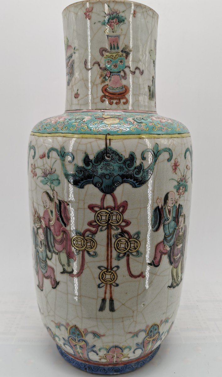 Ceramic Vase - Famille Rose Porcelain - China 19th Century-photo-1