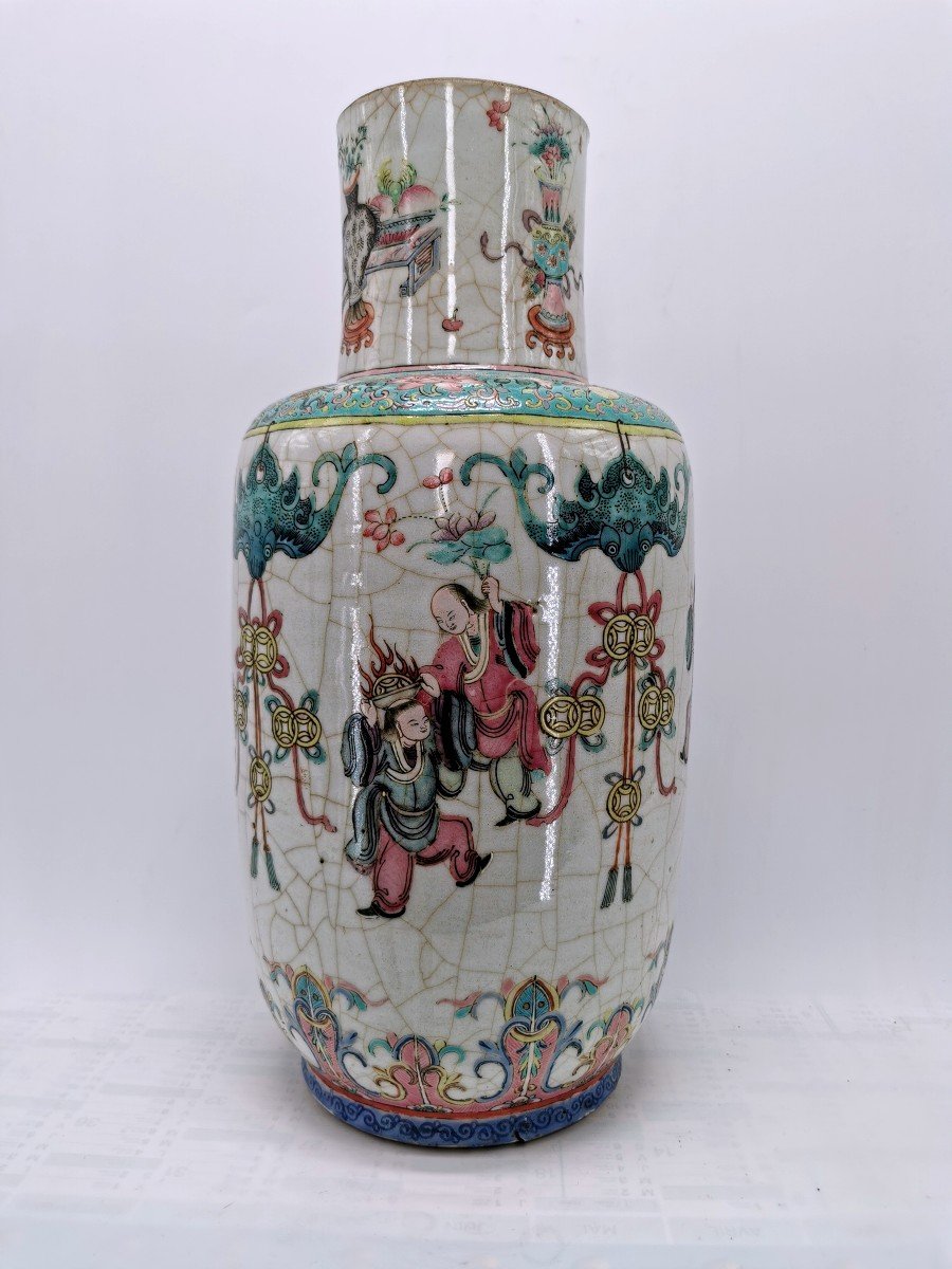 Ceramic Vase - Famille Rose Porcelain - China 19th Century