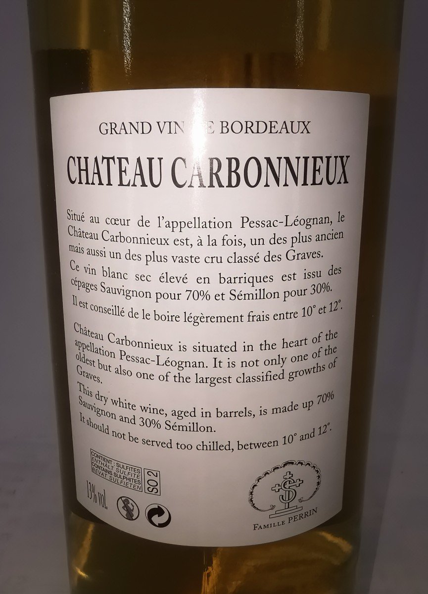 Collection Bottle Château Carbonnieux White Wine Grand Cru Classé Graves 2009 Curiosity-photo-3