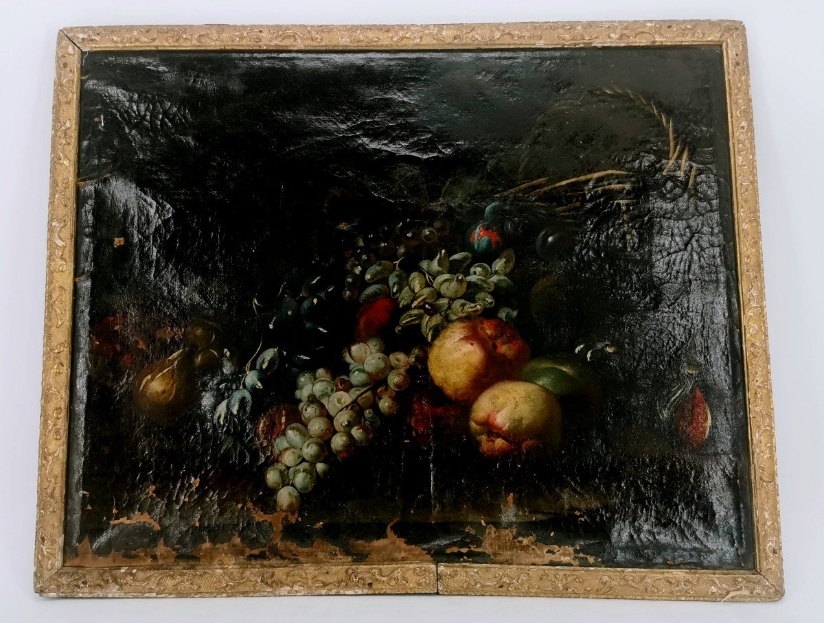 Tableau Nature Morte - 17e Italien Huile . S . T.  Baroques - XVII e