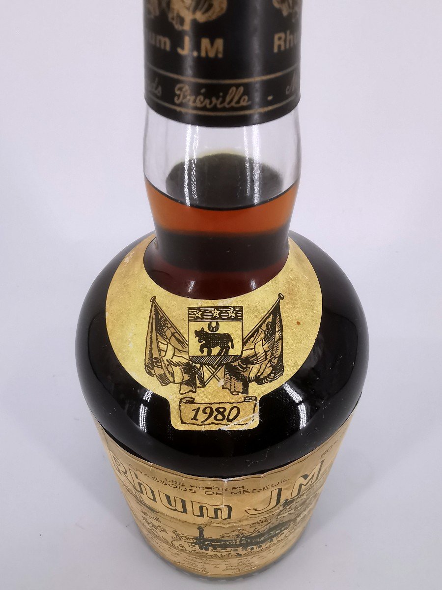 20th Century Collectible Bottle - Old Rhum J.m - Martinique 1980 - Curiosity-photo-3