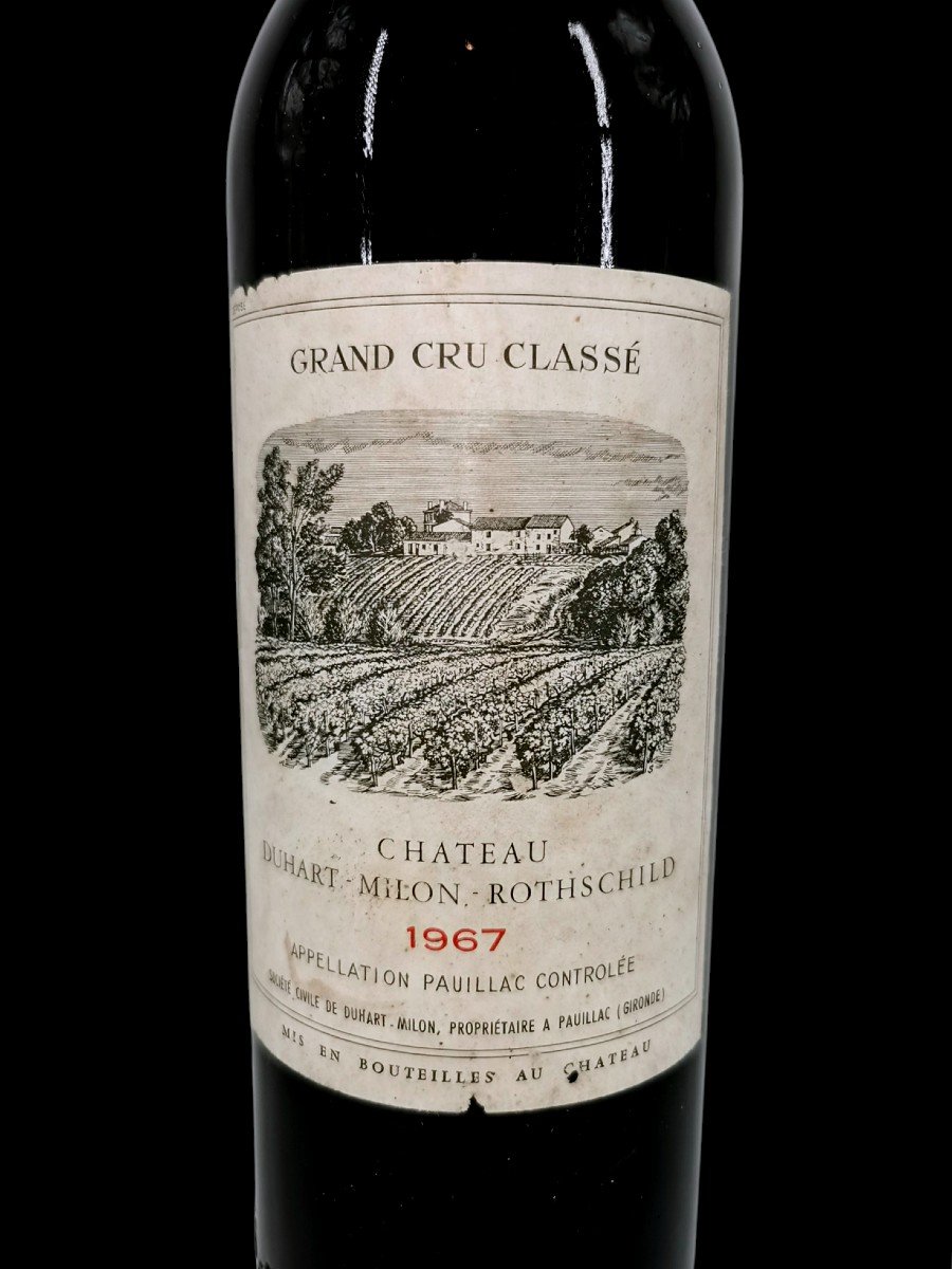 Bottle Of Red Wine Château Duhart-milon-rothschild Grand Cru Classé Collection 1967 Curiosity-photo-2