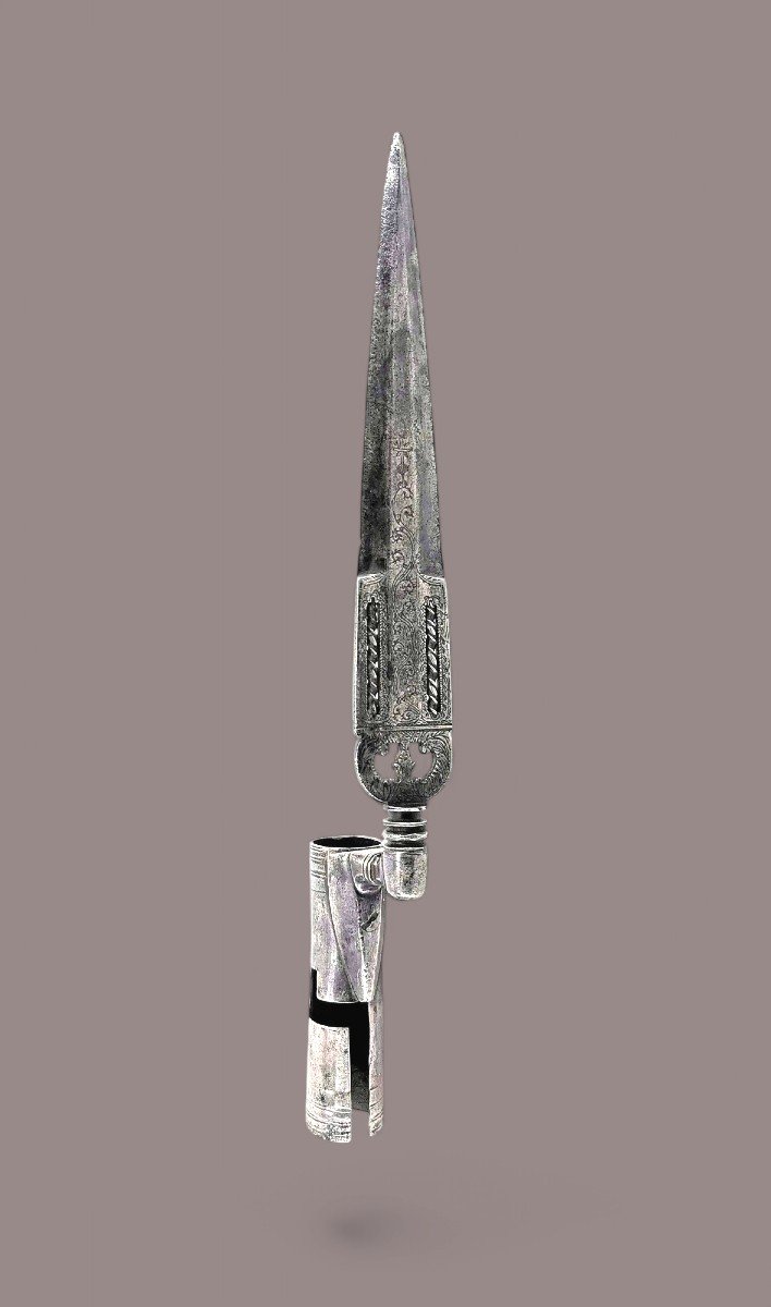 Wrought Iron Bayonet - Decorated Collectible Weapons - 18th Century-photo-3