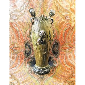 vase sculpture en bronze art nouveau XX - 1900