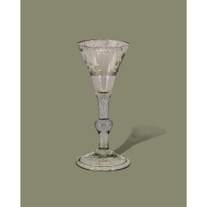 Stemmed Glass - 18th Century Blown Crystal - German Glassware 