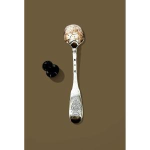 18th Century Silverware - Silver Stew Spoon - Goldsmith De Pau 